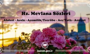 Hz Mevlana’dan Abdest – Acele – Acemilik – Acı – Acziyet Sözleri